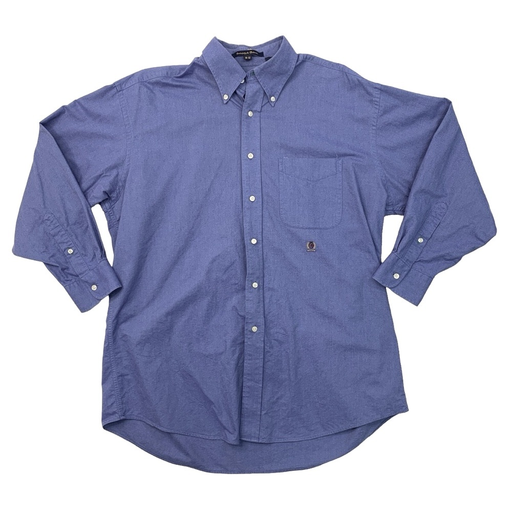 Tommy Hilfiger  Blue Button-Down Shirt Size L EUC